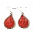 Boucles d'Oreilles en fil Small  Rouge