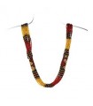 Collier en Perles  Rouge Or et Noir