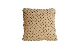 Coussin beige graphique