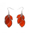 Boucles d'Oreilles Nacre Rouge