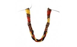 collier court rouge or noir	 perles de verre