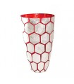 Vase en Nacre Nid D'abeille Rouge