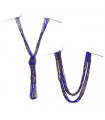 Sautoir Long en Perles Bleu