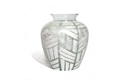 Vase en verre et nacre