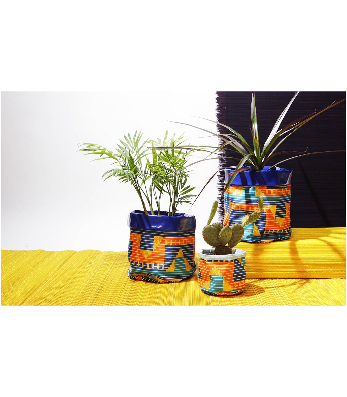 Cache pot en tissus