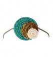 Bracelet en Sisal et Laiton Vert