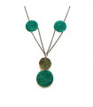 Collier V Laiton et Sisal Vert