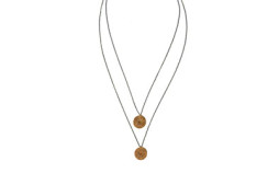 Collier en Sisal Double Pendentif Camel