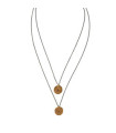 Collier en Sisal Double Pendentif Camel