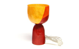 lampe nacre chaleureuse rouge jaune