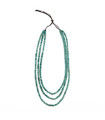 Sautoir en Perles de Bois Turquoise