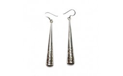 Boucles d'oreilles en argent martelé cone